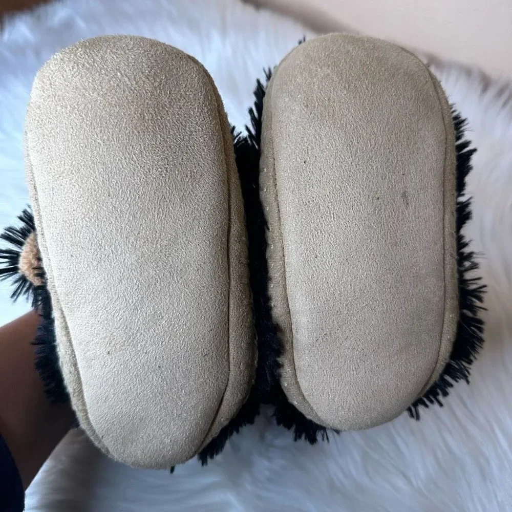 Hatley Brown Bear Slouch Slippers Size Large (11-12)